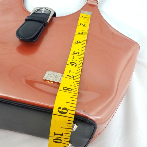 Beijo Taupe Orange PU Leather Shoulder Bag - Picture 12 of 15